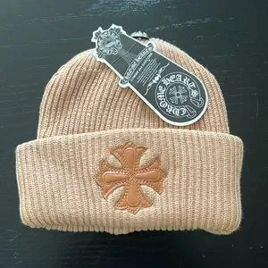 帽子 CHROME HEARTS cross embroidery beanie Chrome Hearts Chrome Hearts Cheetah Cross Patch Beanie | Grailed